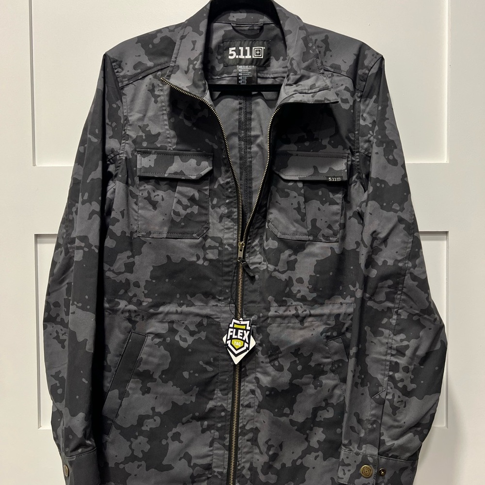 5.11 Tactical Black Camo Military Jacket